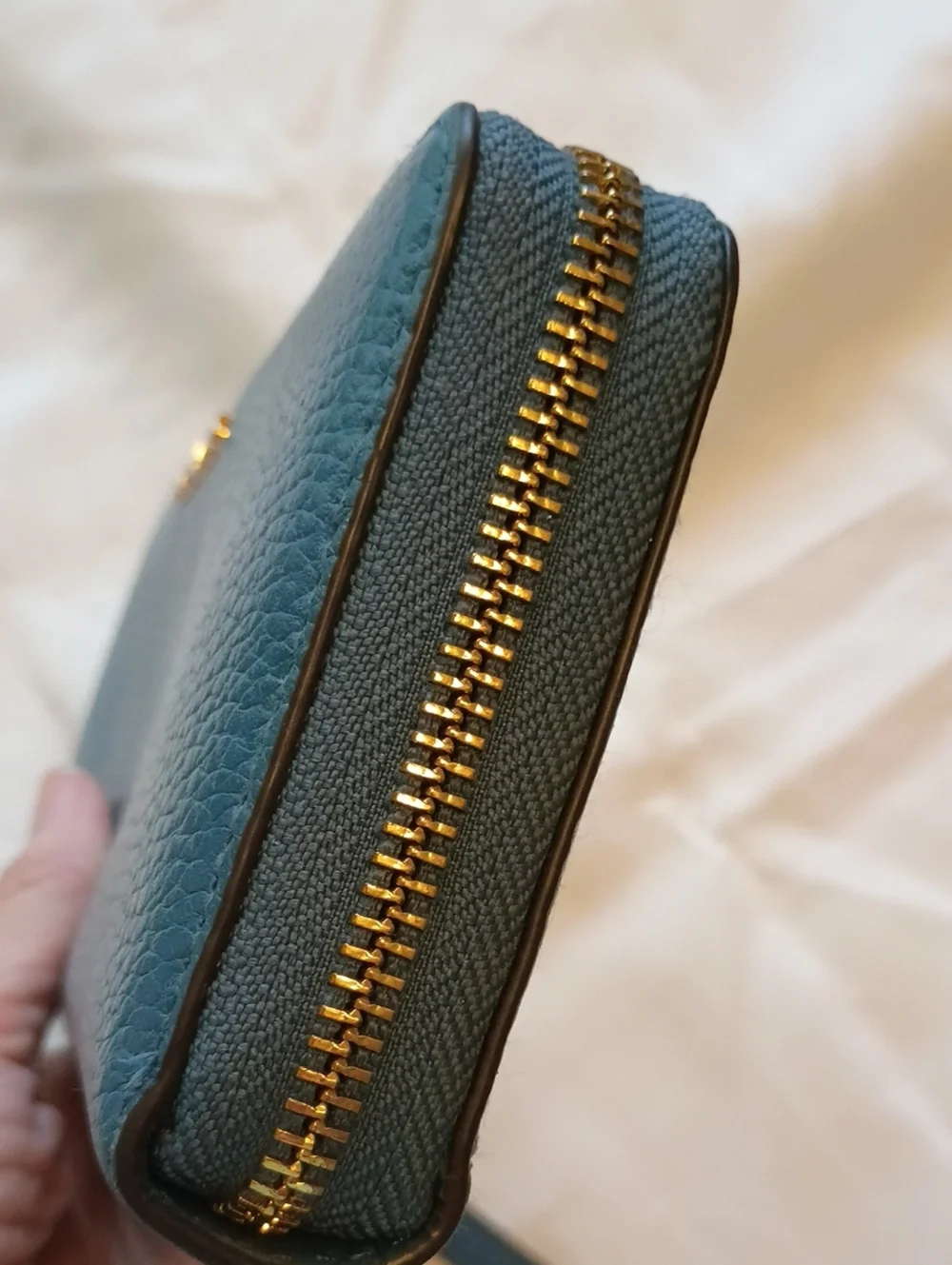 Michael Kors Teal Blue Zip-Around Wristlet Wallet